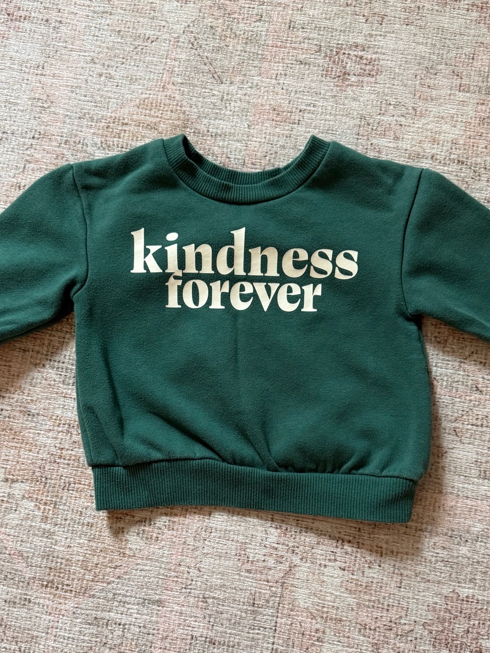Cat & Jack Forest Green "Kindness Forever" Sweatshirt
